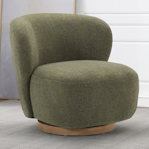 LIBBY UPHOLSTERED SWIVEL ACCENT CHAIR