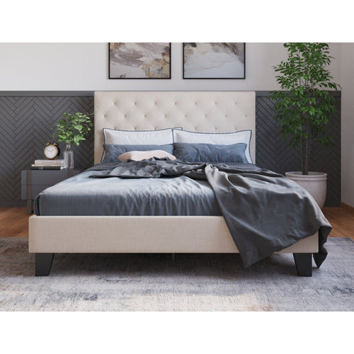 RAWSON & CO LIGHT BEIGE OXFORD WOODEN BED