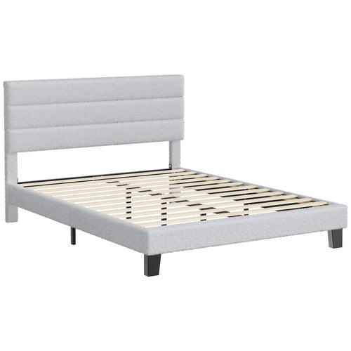 HOXTON ROOM LIGHT GREY PRESTON BOUCLE BED FRAME