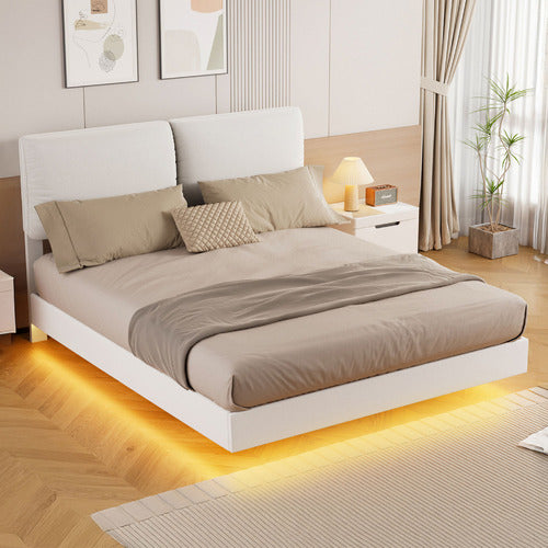 OAKLEIGH HOME SEQUOIA FLOATING BED FRAME WITH LED