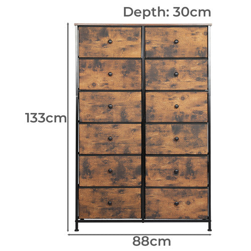 OAKLEIGH HOME LIVIA 12 DRAWER CHEST