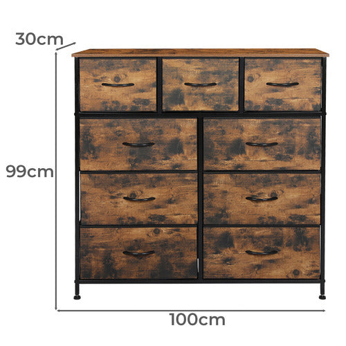 OAKLEIGH HOME LIVIA 9 DRAWER CHEST