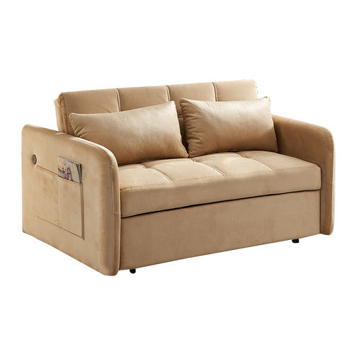 EVERGREEN HOME LIVIANA 2 SEATER SINGLE VELVET SOFA BED