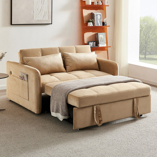EVERGREEN HOME LIVIANA 2 SEATER SINGLE VELVET SOFA BED