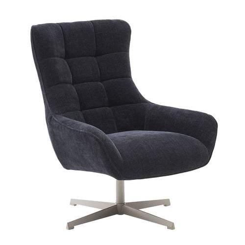 LINEA FURNITURE LOWELL CHENILLE SWIVEL ARMCHAIR