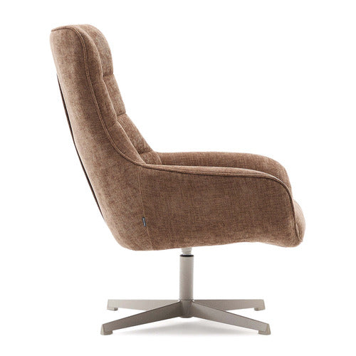 LINEA FURNITURE LOWELL CHENILLE SWIVEL ARMCHAIR
