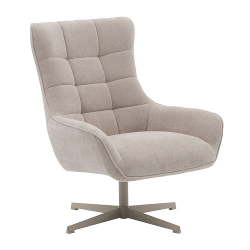 LINEA FURNITURE LOWELL CHENILLE SWIVEL ARMCHAIR