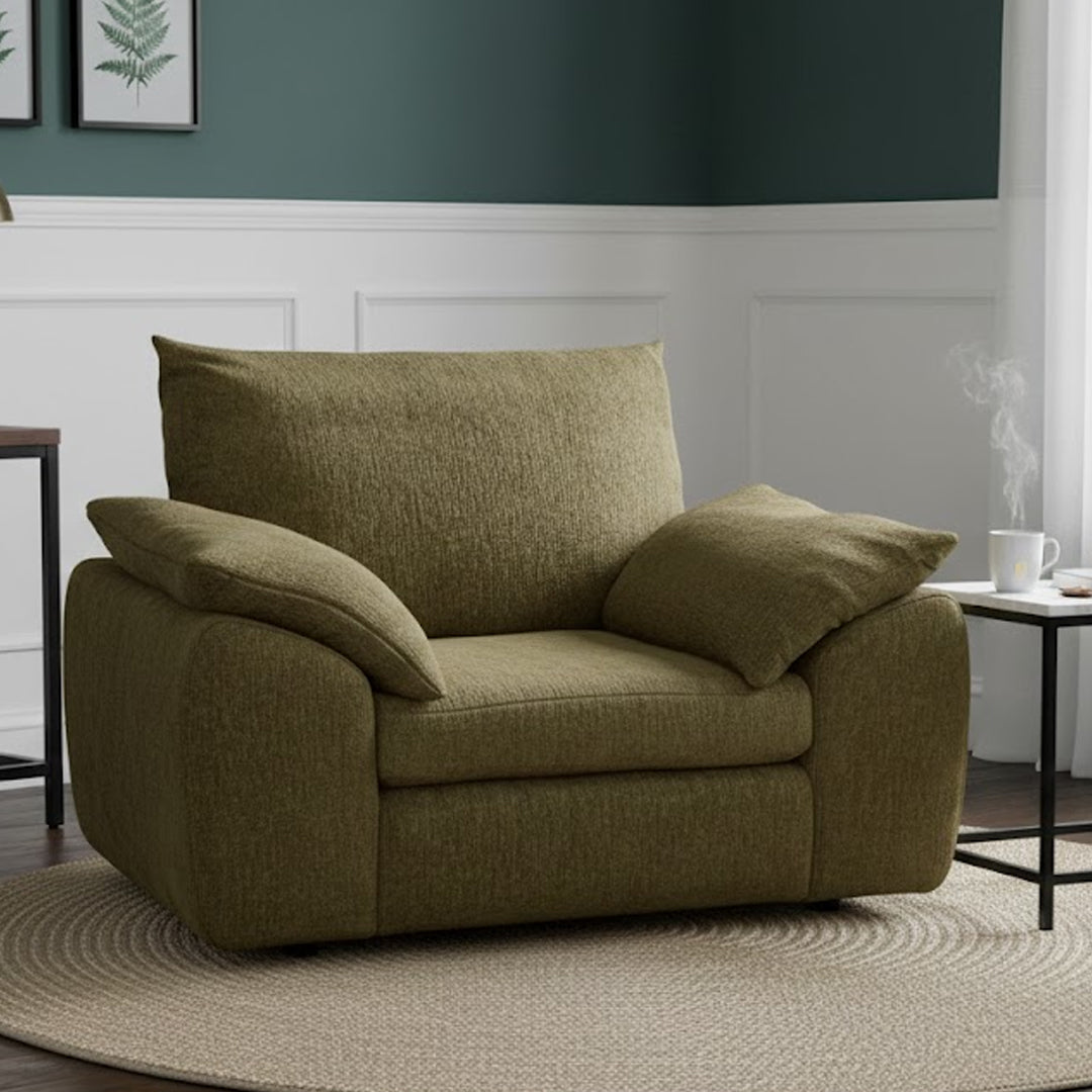 MARLENE FABRIC ACCENT CHAIR GREEN