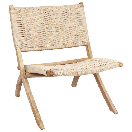 OAKLEIGH HOME MAGADI ASH WOOD LOUNGE CHAIR