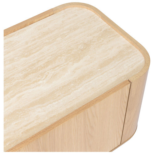 180CM PREMIUM MAGNUS TRAVERTINE STONE-TOP TV UNIT
