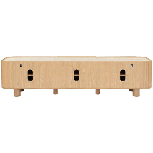 180CM PREMIUM MAGNUS TRAVERTINE STONE-TOP TV UNIT