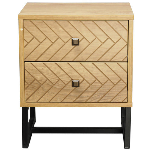 CAST IRON OUTDOOR MILAN 2 DRAWER BEDSIDE TABLE