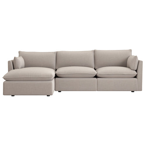 MALIBU 3 SEATER UPHOLSTERED SOFA WITH CHAISE