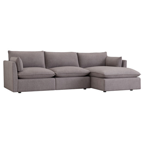 MALIBU 3 SEATER UPHOLSTERED SOFA WITH CHAISE