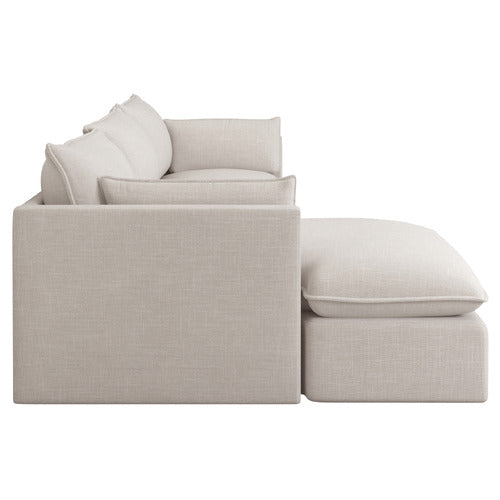 MALIBU 3 SEATER UPHOLSTERED SOFA WITH CHAISE