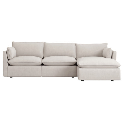 MALIBU 3 SEATER UPHOLSTERED SOFA WITH CHAISE