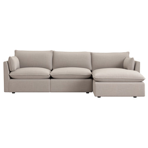 MALIBU 3 SEATER UPHOLSTERED SOFA WITH CHAISE