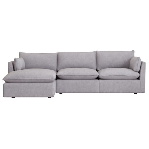 MALIBU 3 SEATER UPHOLSTERED SOFA WITH CHAISE