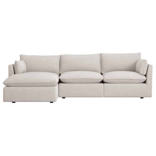 MALIBU 3 SEATER UPHOLSTERED SOFA WITH CHAISE