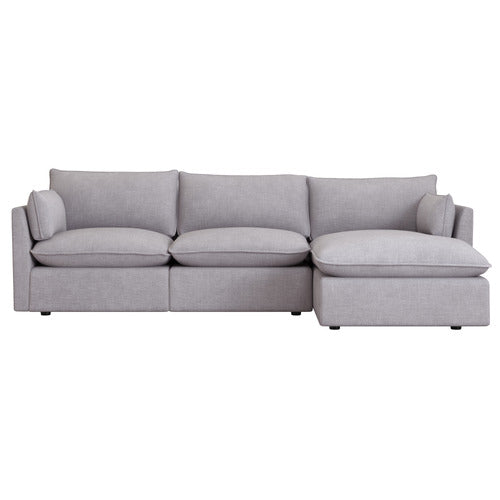 MALIBU 3 SEATER UPHOLSTERED SOFA WITH CHAISE