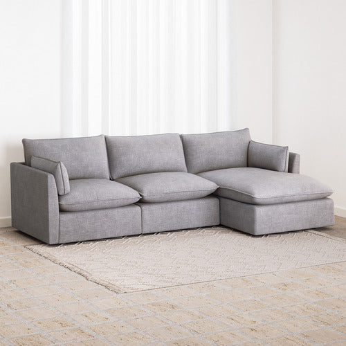 MALIBU 3 SEATER UPHOLSTERED SOFA WITH CHAISE