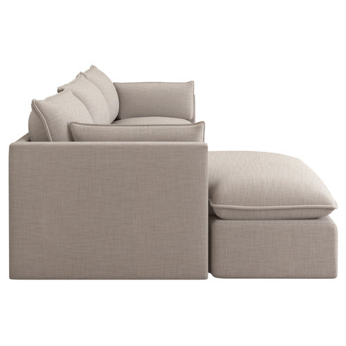MALIBU 3 SEATER UPHOLSTERED SOFA WITH CHAISE