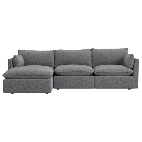 MALIBU 3 SEATER UPHOLSTERED SOFA WITH CHAISE