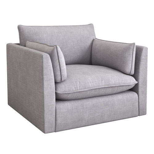 MALIBU UPHOLSTERED SWIVEL ARMCHAIR