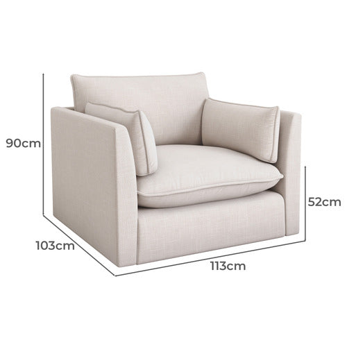 MALIBU UPHOLSTERED SWIVEL ARMCHAIR
