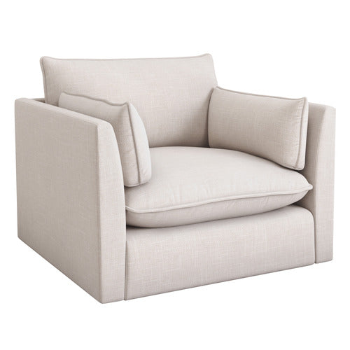 MALIBU UPHOLSTERED SWIVEL ARMCHAIR