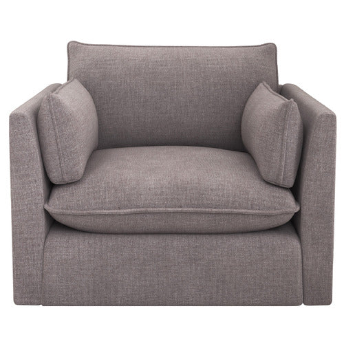 MALIBU UPHOLSTERED SWIVEL ARMCHAIR