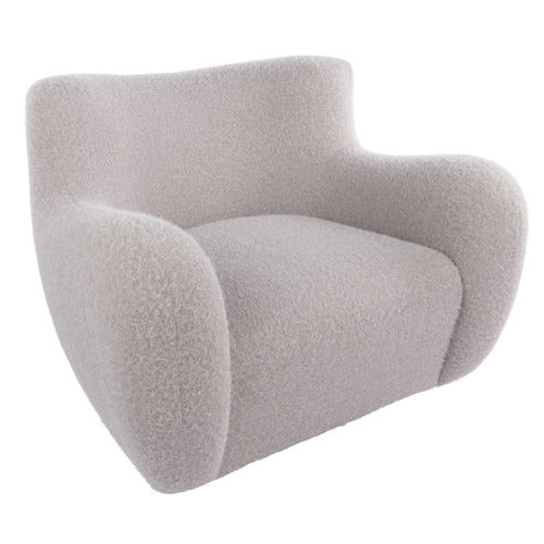 THE HOME COLLECTIVE MALIX FAUX MOHAIR ARMCHAIR