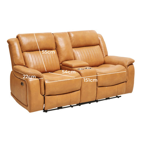 BY DESIGNS MARCIELA 2 SEATER ELECTRIC RECLINER SOFA