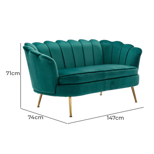 CASSINGTON HOME MARIANNA 2 SEATER VELVET SOFA