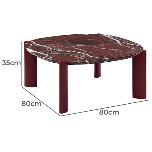 MARILYN MERLOT MARBLE COFFEE TABLE