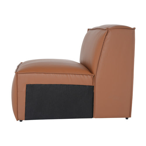 EVER DREAMING LIVING MASSEY 3 SEATER LEATHER ARMLESS SOFA SET