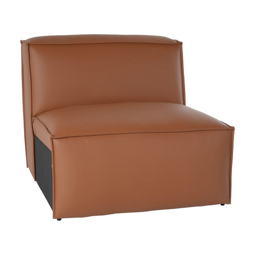 EVER DREAMING LIVING MASSEY 3 SEATER LEATHER ARMLESS SOFA SET