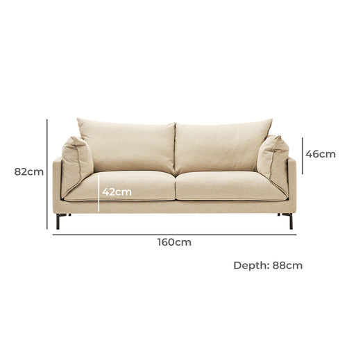 MODERN COLLECTIVE MAXIM 2 SEATER LINEN-BLEND SOFA