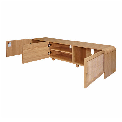 MAXINE CURVED RATTAN TV UNIT