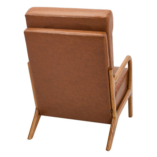 LIVING FUSION MAYFIELD FAUX LEATHER ARMCHAIR