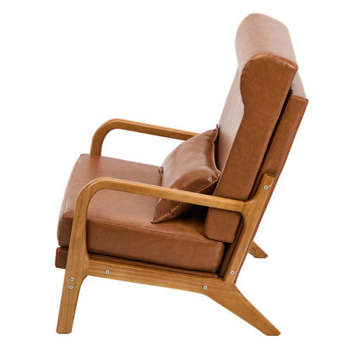 LIVING FUSION MAYFIELD FAUX LEATHER ARMCHAIR