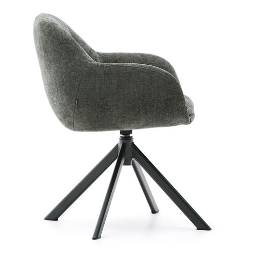 LINEA FURNITURE MERIDEN CHENILLE SWIVEL ARMCHAIR