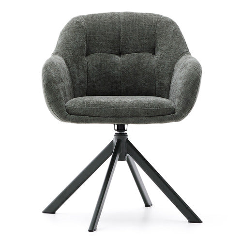 LINEA FURNITURE MERIDEN CHENILLE SWIVEL ARMCHAIR