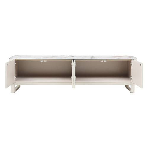 KEYS ROAD DESIGNS MILFORD CERAMIC & GLASS LOWLINE TV UNIT