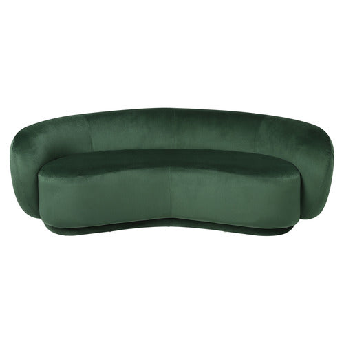 LIVING FUSION MILLIE 3 SEATER ROUNDED VELVET SOFA