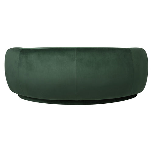LIVING FUSION MILLIE 3 SEATER ROUNDED VELVET SOFA