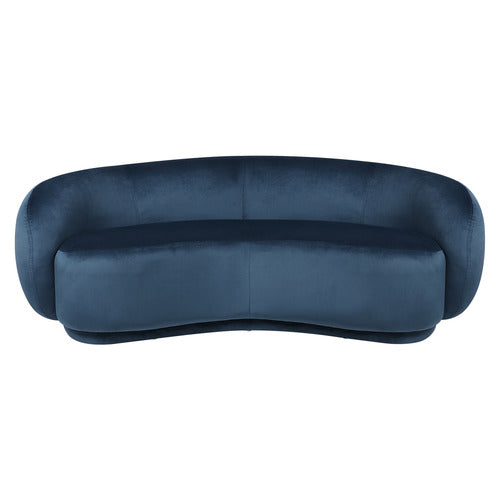 LIVING FUSION MILLIE 3 SEATER ROUNDED VELVET SOFA