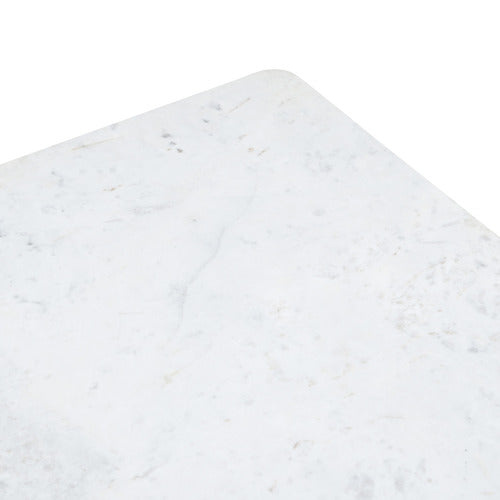 MISHA SQUARE MANGO WOOD & MARBLE COFFEE TABLE