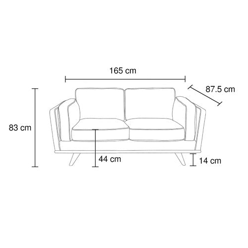 SOUTHERN STYLERS MODERN BROOKLYN 2 SEATER SOFA