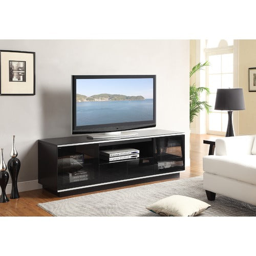 MONUMENT FURNITURE BLACK MODERN ENTERTAINMENT UNIT